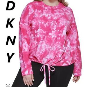 Dkny SPORT Plus Size Terry Pullover Sweatshirt, NWT, SZ 2X & 3X